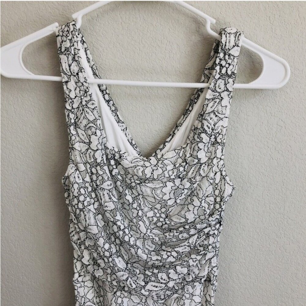 Express White Ruched Dress - Picture 4 of 5